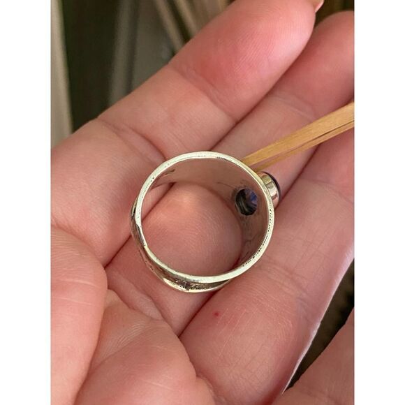 Kyanite Brazil Sterling Silver Ring Size 9.5 - Picture 14 of 16